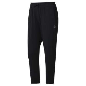 Reebok Elements Jersey Capri Leggings Damen - Schwarz - DE 843-PZV